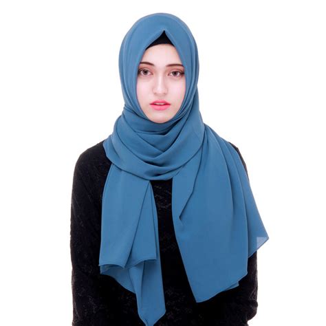 2017 20 Colors Thick Bubble Chiffon Hijab Scarf Abaya Bandana Muslim