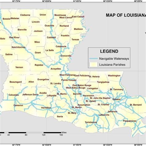 Navigable Waterways In Louisiana Download Scientific Diagram