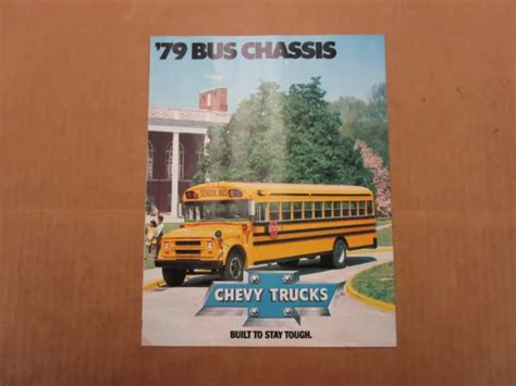 1979 Chevrolet School Bus Chassis B60 P30 G30 Truck Sales Brochure 4 Pg