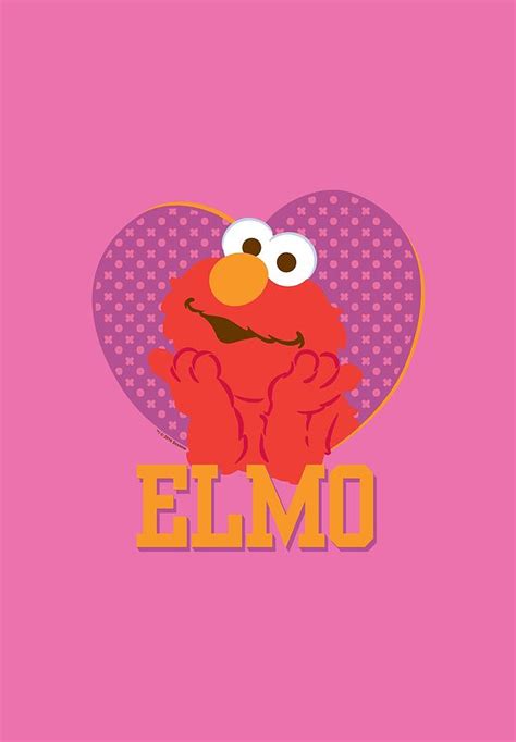 Sesame Street Patterned Elmo Heart Digital Art By Brand A Fine Art