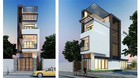 Townhouse Plans Narrow Lot 45x172m With 4 Bedrooms Youtube