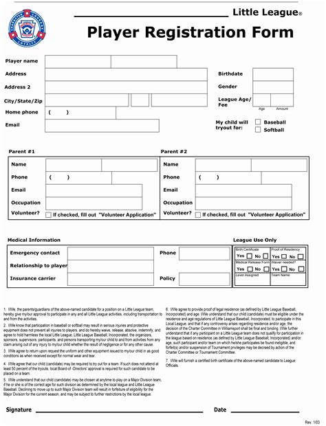 Free Sports Registration Form Template Awesome Free Graduation Party