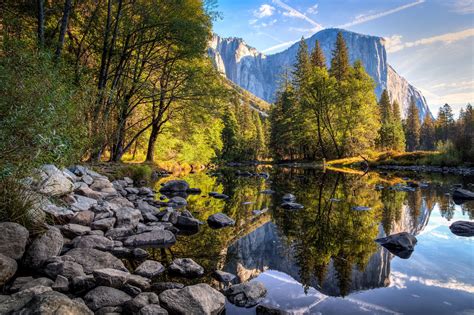 Reflections On The Merced River National Parks Yosemite National