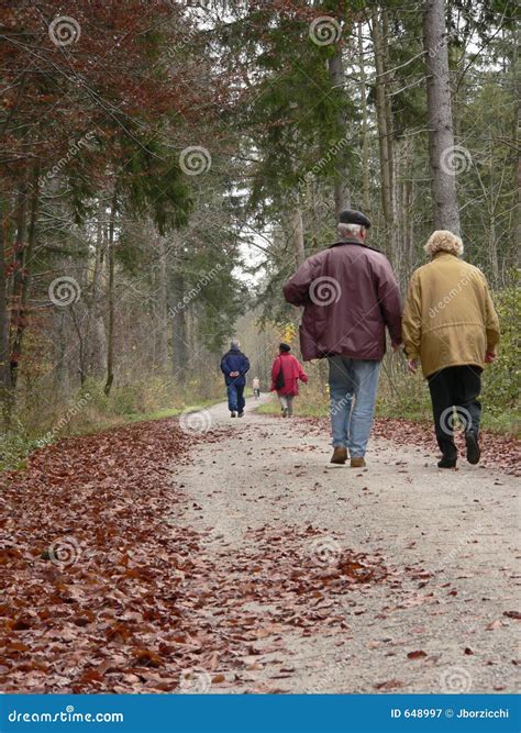 Old People Walking Outdoor Royalty Free Stock Photography Image 648997