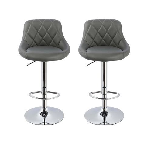 Best Master Furniture Faux Leather Swivel Adjustable Bar Stools Set Of