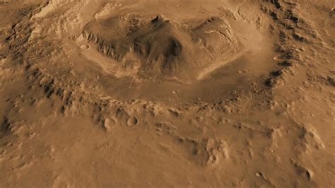 Mars Oblique View Of Gale Crater From The North Unexplained