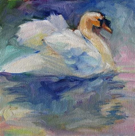 Swan No 10 Original Fine Art For Sale Carlene Dingman Atwater
