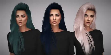 Sims 4 Hairs ~ Aveline Sims Hallow S Raon 36 Hair Retextured