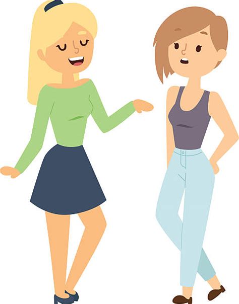 Top 60 Two Friends Talking Clip Art Vector Graphics And Illustrations Istock