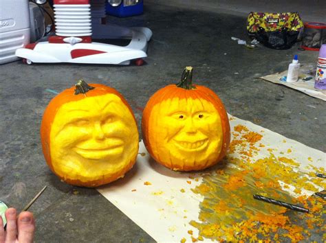 Our First Attempt At Carving Pumpkin Faces Hahahaha Pumpkin Carving