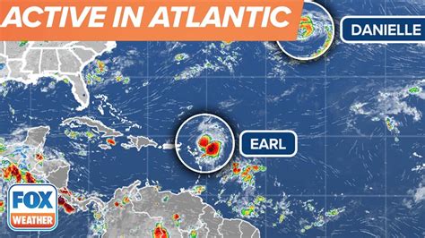 Tropical Storm Earl Joins Hurricane Danielle In Atlantic Ocean Youtube