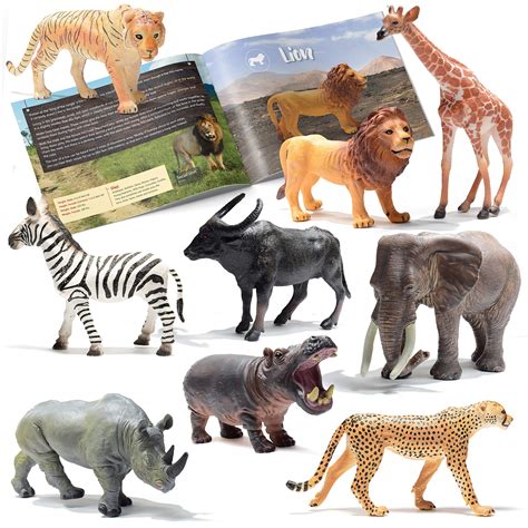 Prextex Realistic Looking Safari Animal Figures 9 Large Plastic