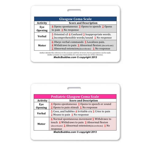 This article is for medical professionals. Glasgow Coma Scale Badge | MedicBuddies.com