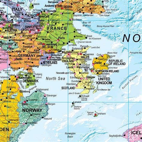 Upside Down World Political Wall Map Huge Size 120m Scale Xyz Maps