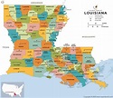 Map Of Louisiana Parishes - El Paso On Map