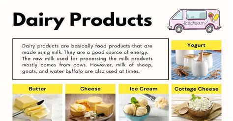 Dairy Products List Of Dairy Products With Fascinating Facts • 7esl
