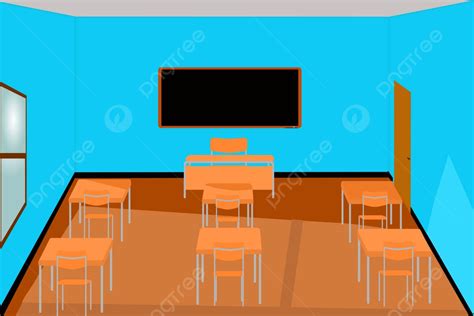 Empty Classroom A View From Withinillustrated School Scene Vector