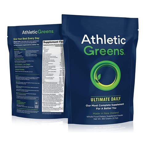 Athletic Greens Premium Green Superfood Cocktail - Complete Greens Powder Greens Supplement ...