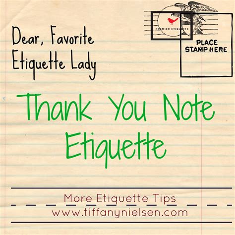 Thank You Note Etiquette Tiffany Nielsen