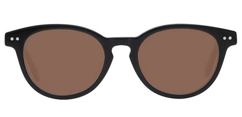 Oakland Oval Prescription Sunglasses Black Frame With Brown Lenses Payne Glasses