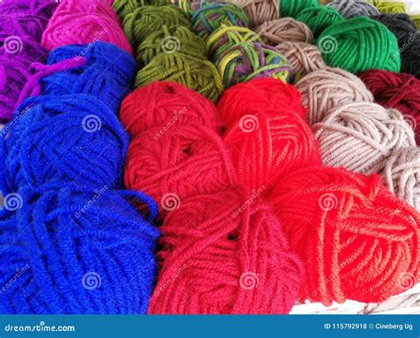Colorful Balls Of Wool Stock Photo Image Of Texture 115792918