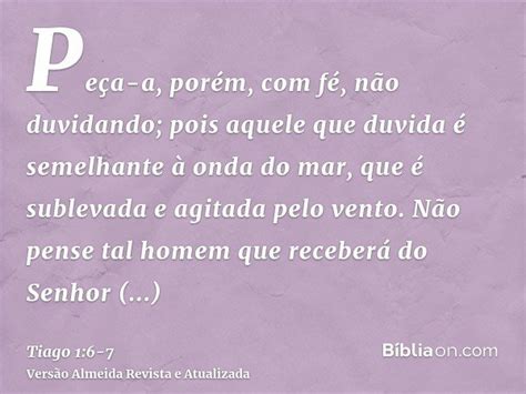 Tiago 1 6 7 Bíblia