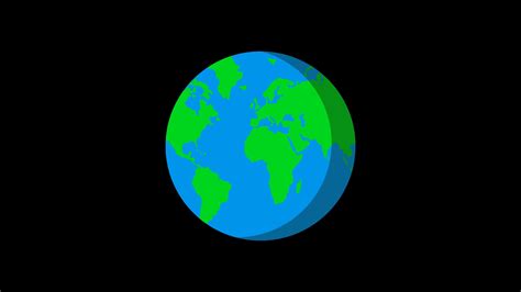 Earth World Map Travel Adventure Icon Line Drawing Animation