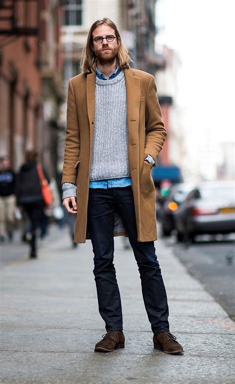 Sandro 38 3/4 sleeve leather and honey / camel linen jacket material: チェスターコート メンズ コーデ特集!王道コートを使った注目の着こなしを&おすすめアイテムを紹介 | メンズ ...