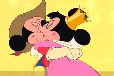 Mickey Kissing Princess Minnie Mickey Mouse Cartoon Mickey Mouse Art