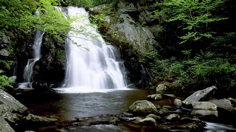Landscape Nature Waterfall Tennessee Mountains Smoky Desktop Wallpaper Full Screen