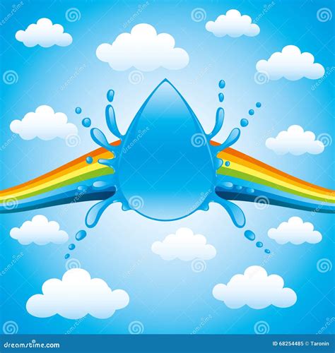 A Drop Of Water And A Rainbow Stock Vector Illustration Of