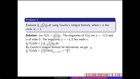Cauchy Integral Formula Youtube