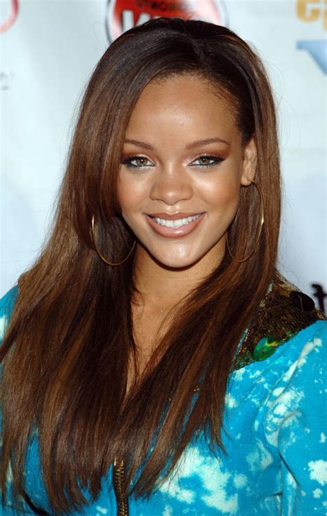 Rihanna With Straight Hair Long Straight Cut Rihannas Most