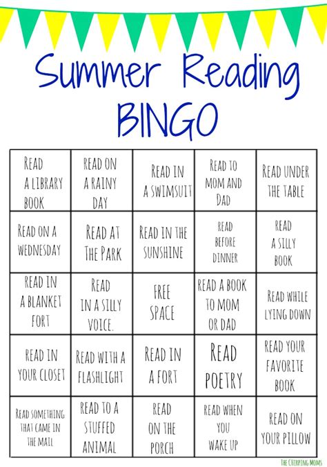 Summer Reading Bingo Challenge For Kids Free Printables