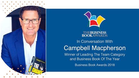 In Conversation With Campbell Macpherson The Business Book Awards