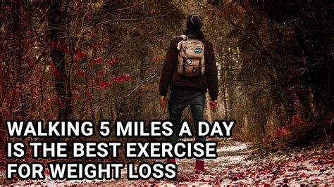 Why Walking 5 Miles A Day Is The Best Exercise For Weight Loss Youtube