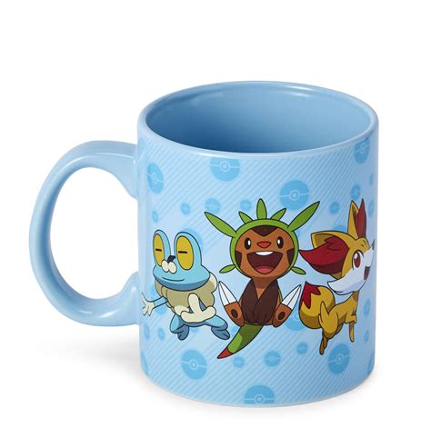 Pokemon Xy Group Starters Coffee Mug 20 Ounces Blue