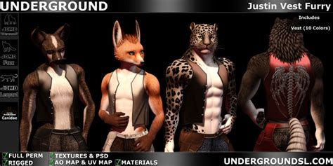 Second Life Marketplace Ug Justin Vest Furry