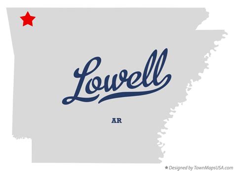 Map Of Lowell Ar Arkansas