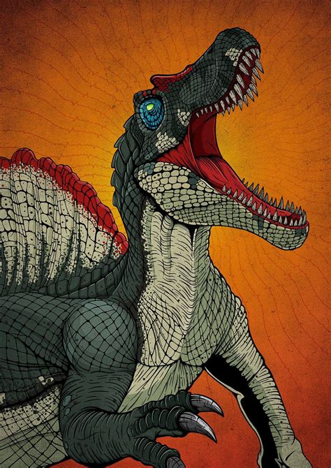 Spinosaurus Jurassic World Dinosaur Prints Etsy Spinosaurus