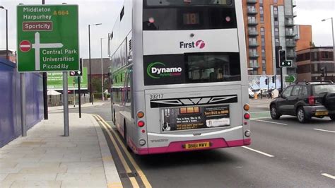 It connects route 17 in the west to fuchsia city in the east. Manchester Bus - Route 18 - YouTube
