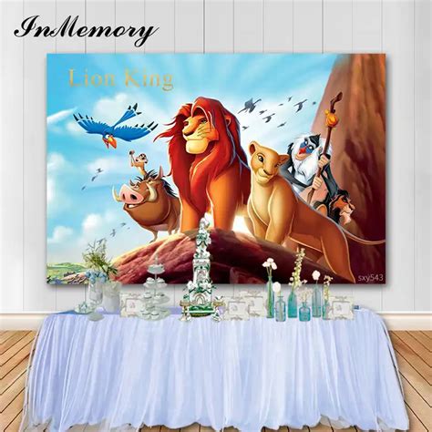 Mehofoto 220x150cm Forest Cartoon Lion King Backdrop Boys 1st Birthday