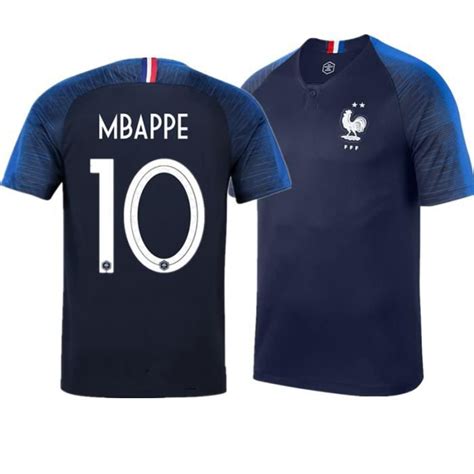 Foot ligue 1, france : Maillot Foot France 2 Etoiles #10 Kylian Mbappé Maillot ...