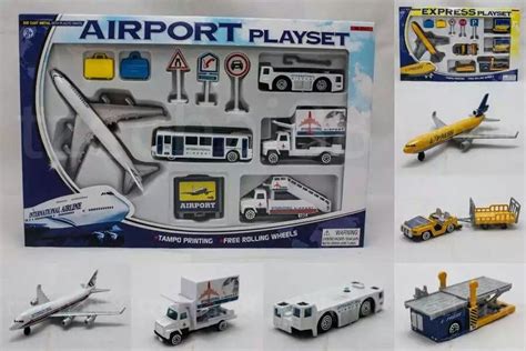 Airport Playset Airport Express Kids Toys For Boys Airplane Toys