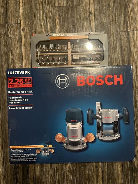 New Open Box Bosch 1617evspk Router Combo Pack 346318654 Ebay