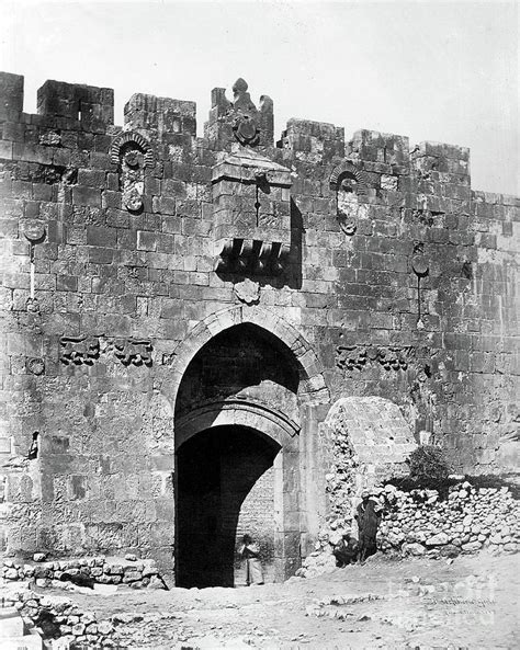 Lions Gate Jerusalem 1857 Photograph By Robertson And Beato Fine