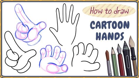 How To Draw Cartoon Hands Step By Step Art Tutorial Youtube