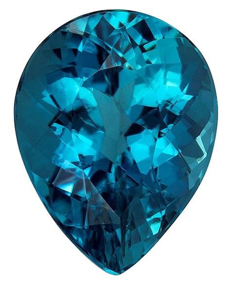 Loose Blue Tourmaline Gemstone Pear Cut 373 Carats 114 X 88 Mm