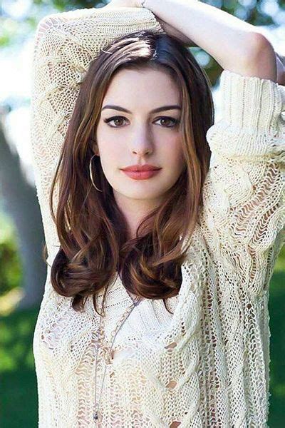 Anne Hathaway Pretty Photoshoot In White Sweater Sleek Celebs Best