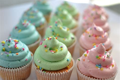 Adorable Pastel Whipped Icing In Pastel Blue Green Pink With